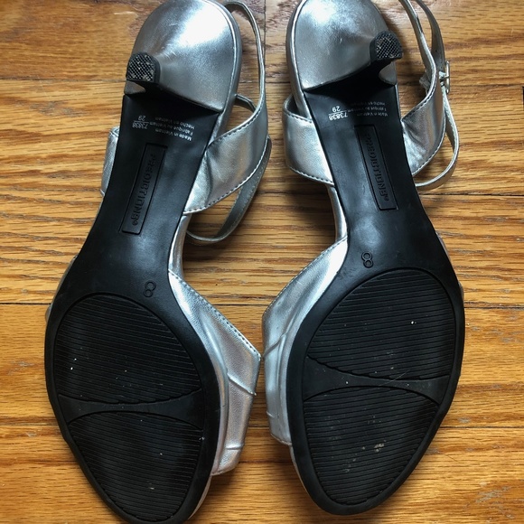 Metallic Silver Kitten Heels - Picture 3 of 3